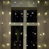 Zves s gumennmi hviezdikami, 120x140cm, 40 LED, tepl biela