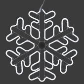 Vianon dekorcia Snehov vloka 80cm ,840 LED-Neon, studen biela