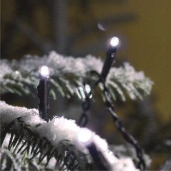 Vianoèné osvetlenie vonkajšie 80 mikroLED, 12.24m+prívod 10m, studené biele
