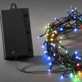 Vianočné osvetlenie vonkajšie,120 LED na baterie, časovač, senzor na tmu, 11.90m, farebné