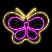 Dekoračné osvetlenie Motýľ, SMD Neon, 57 x 45 cm, farebný